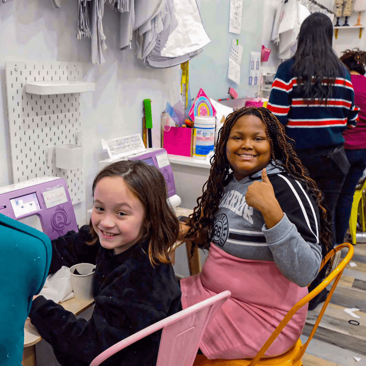 Kids Learning How to Use a Sewing Machine