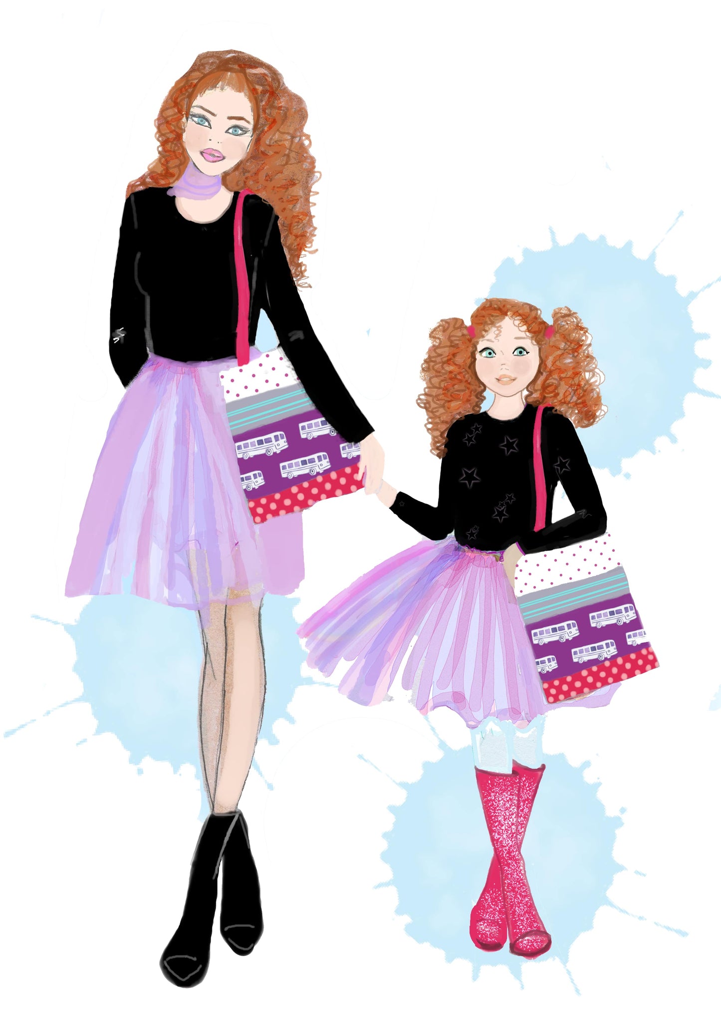 Mommy & Me Fashion Illustration from The Fashion Class