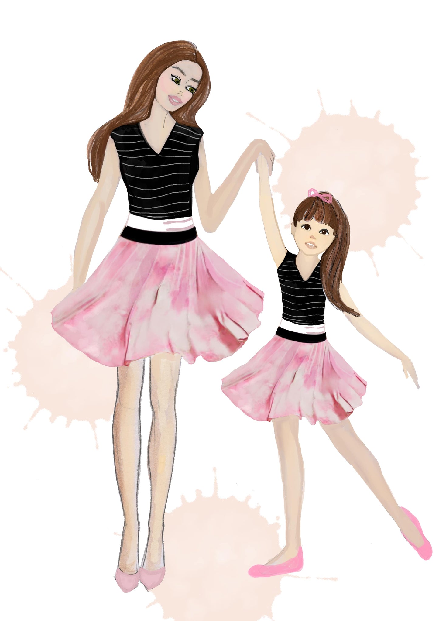 Mommy & Me Fashion Illustration from The Fashion Class Sewing Classes