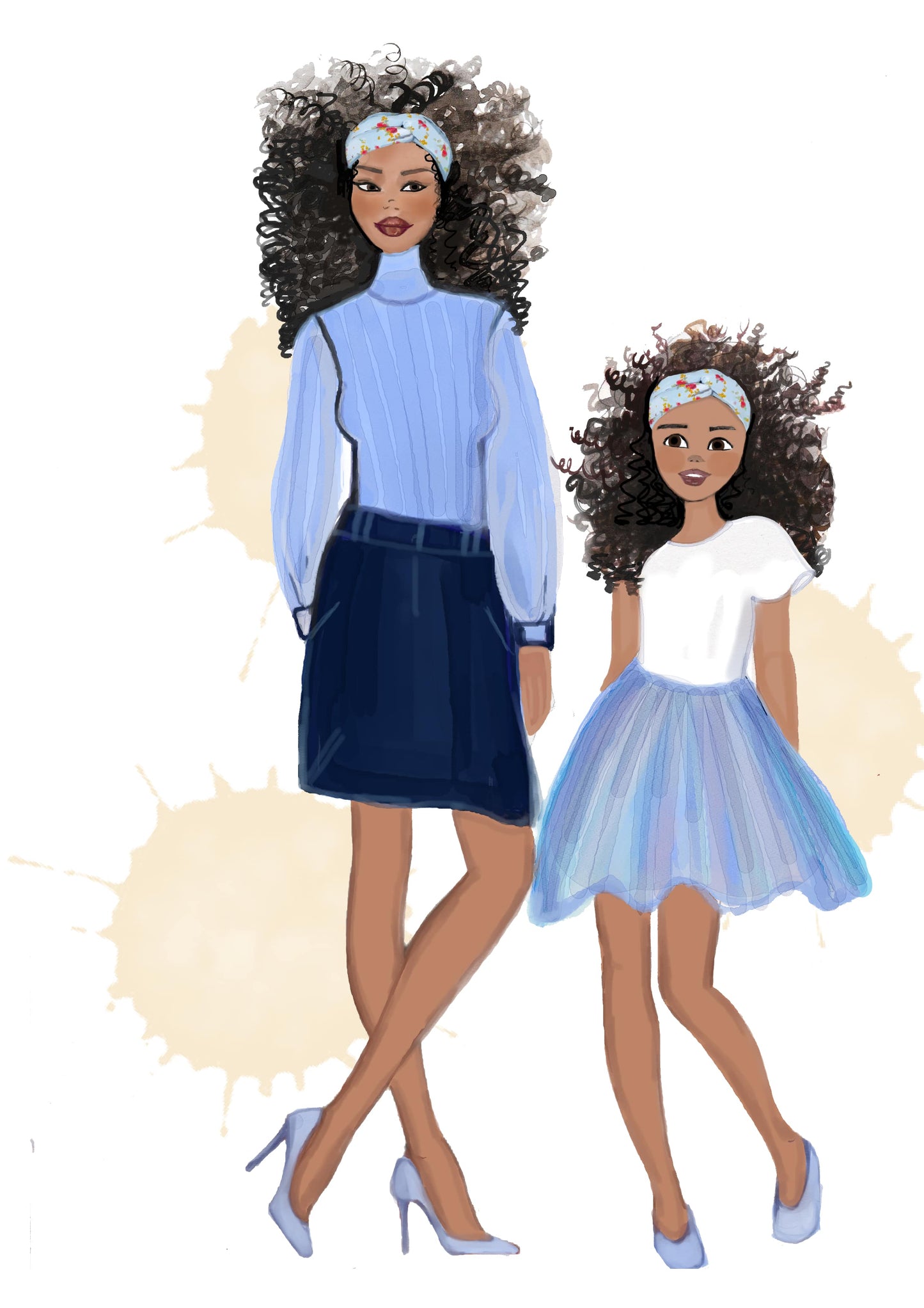 Mommy & Me Fashion Illustration from The Fashion Class Sewing Classes