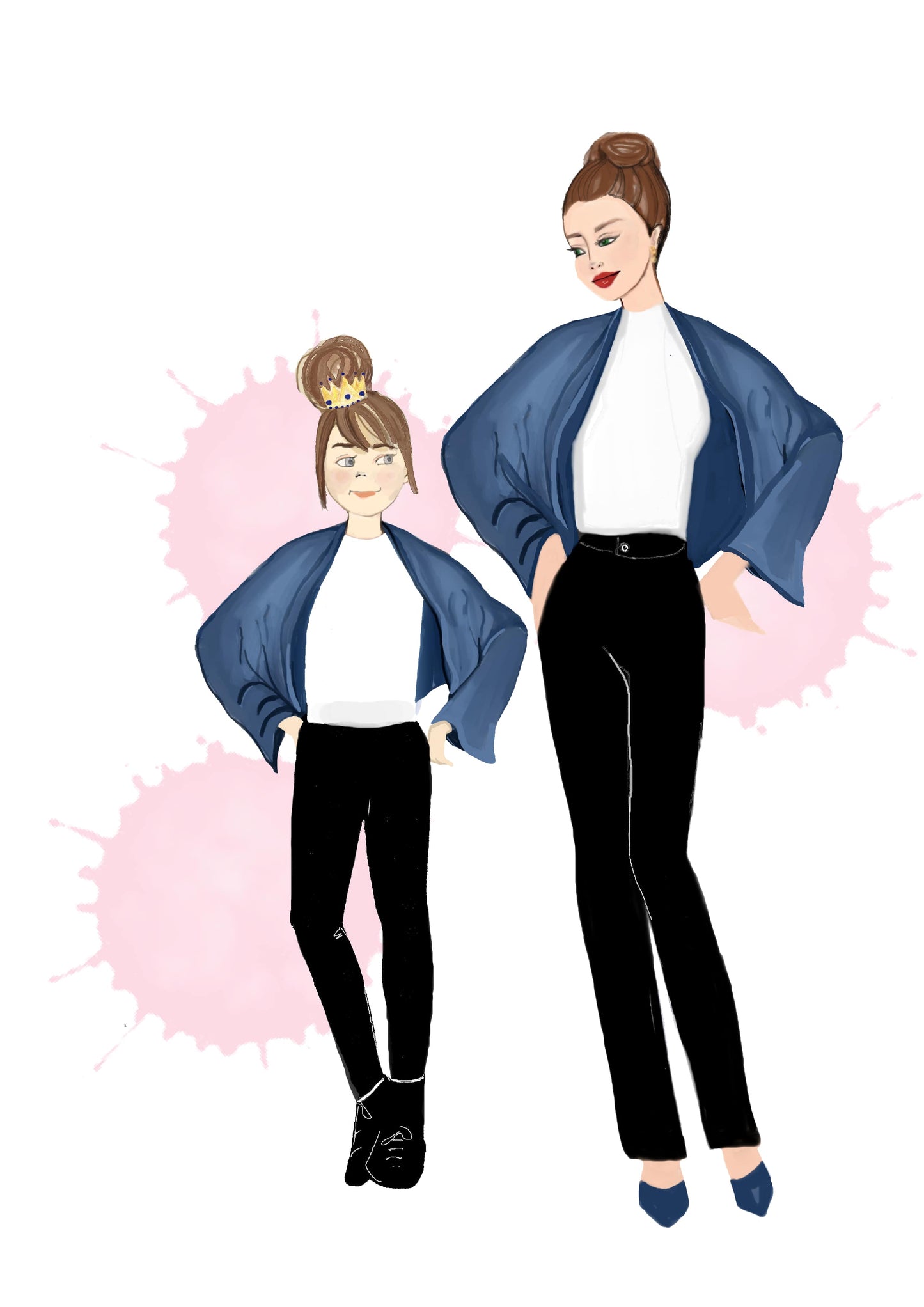 Mommy & Me Fashion Illustration from The Fashion Class Sewing Classes
