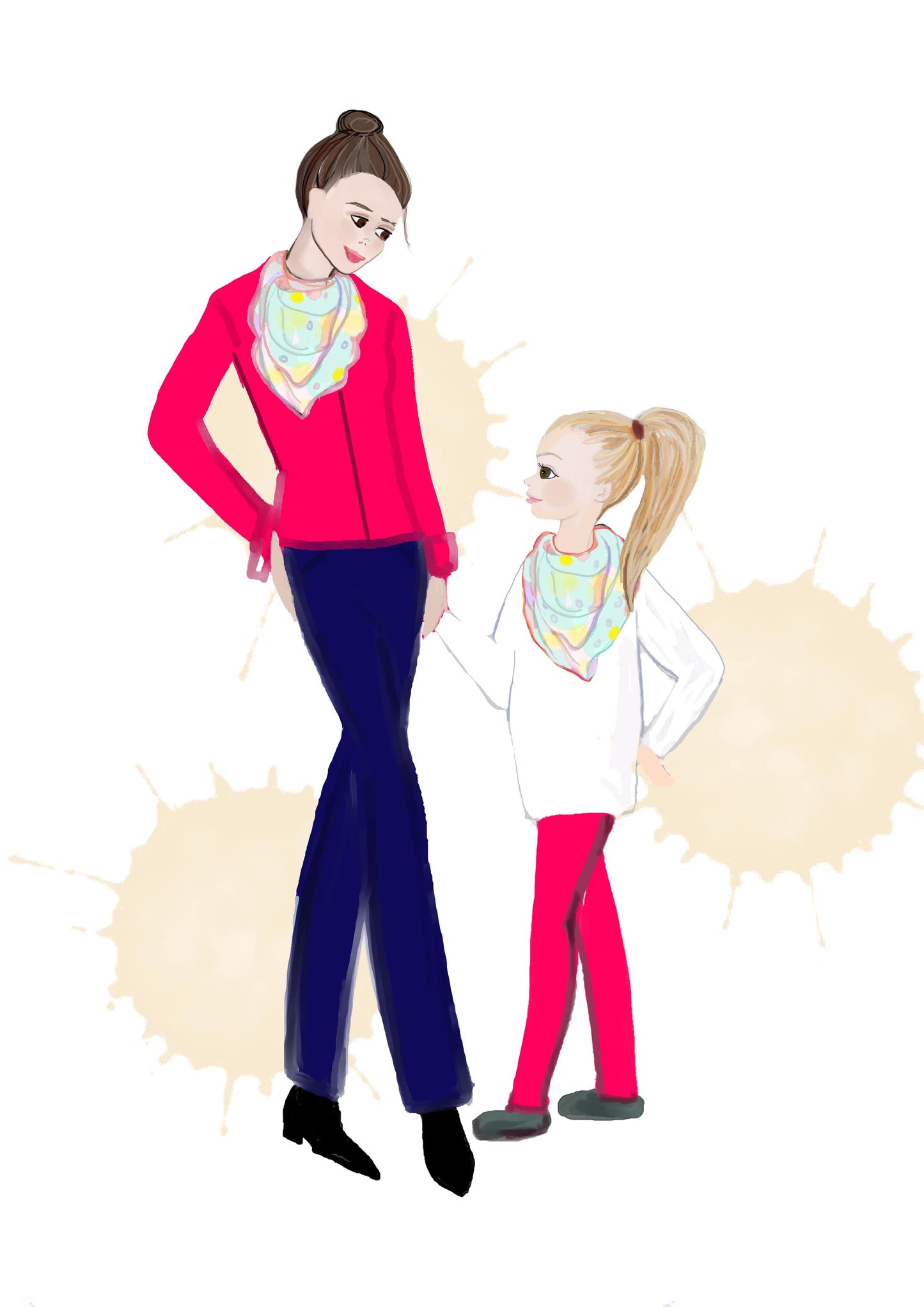 Mommy & Me Fashion Illustration from The Fashion Class Sewing Classes