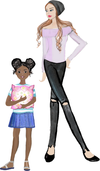 Mommy and Me Fashion Illustration at the fashion class