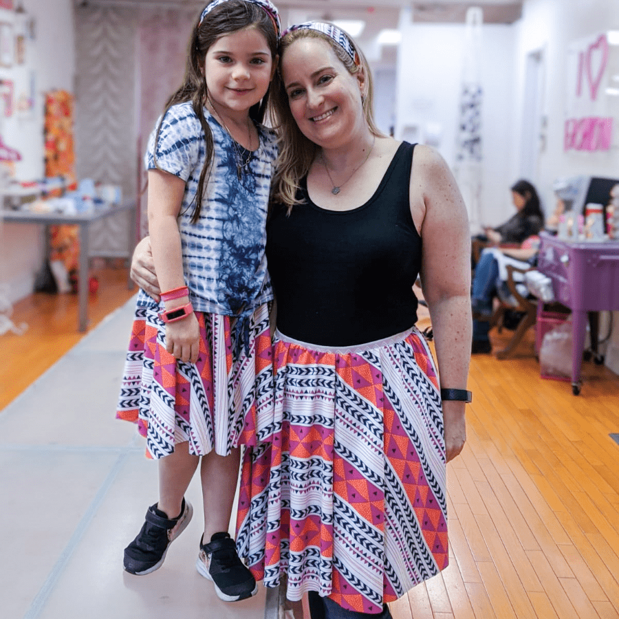 Mommy and Me Fashion Illustration at the fashion class